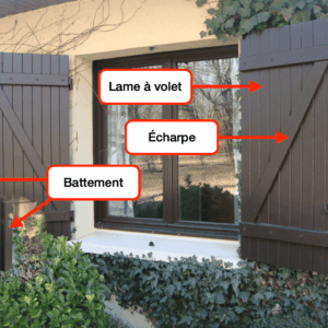 Volets en bois (pin maritime)