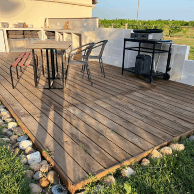 Lame de terrasse Casteljalousaine sans noeud avec ganivelle