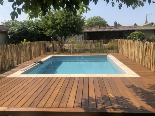 Lame de terrasse Casteljlousaine sans nœud et ganivelle châtaignier