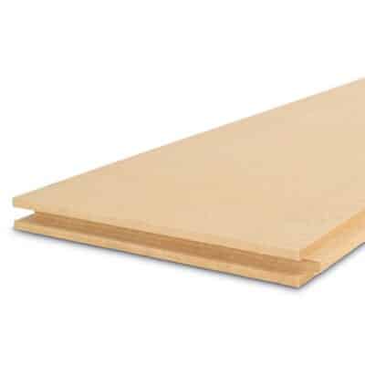 Panneau MDF rainuré languette en bois compressé clair pour menuiserie et agencement.