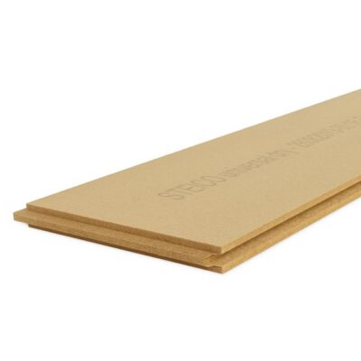 Panneau isolant en fibre de bois STEICO universal dry avec profil rainure et languette.